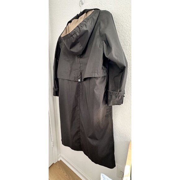 VTG Rain Shedder Women's Raincoat Long Trench‎ Coat 12 Removable Hood/Lining 90s - Picture 10 of 15